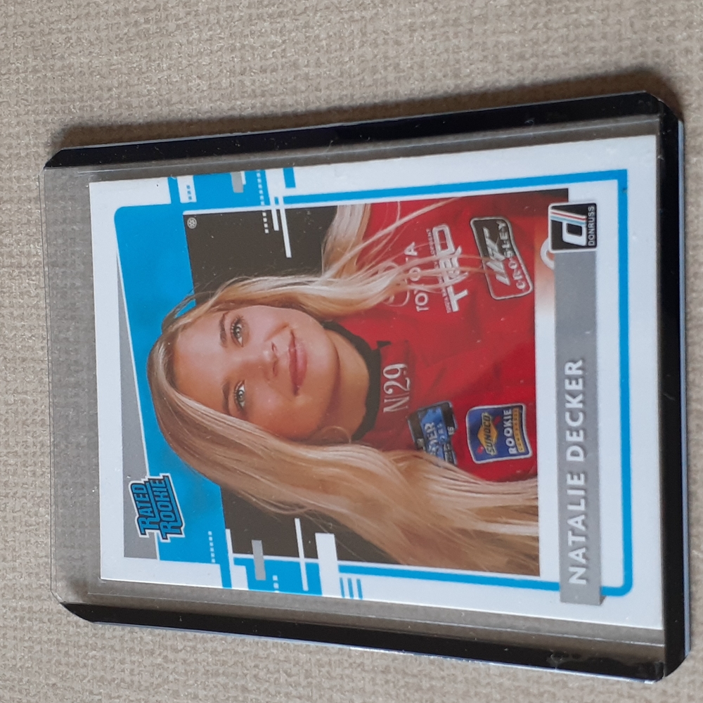 Natalie Decker Rated Rookie NASCAR Card
